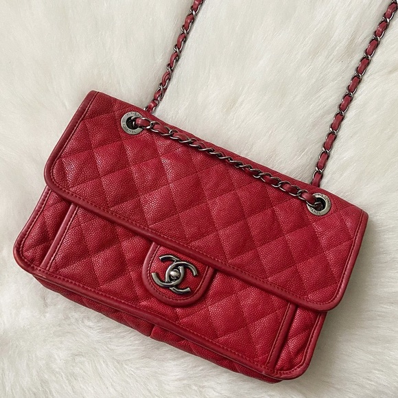 CHANEL Handbags - Chanel French Riviera Medium Flap Bag